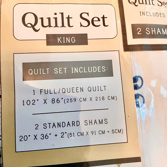 🌼 Colette Reversible Quilt Set, Very Lightweight,  White Gray Yellow, size King - Picture 2 of 8